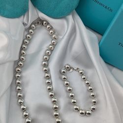 ✨ Authentic Tiffany & Co. Ball Bead Necklace & Bracelet Set ✨