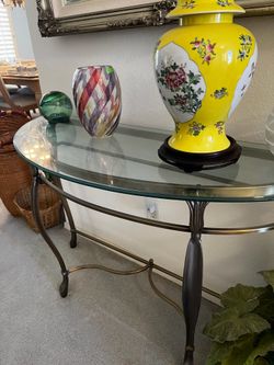 Wall table .metal/glass