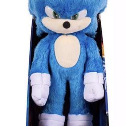 Sonic the Hedgehog 3 Sonic Deluxe Plush Toy New with Tag