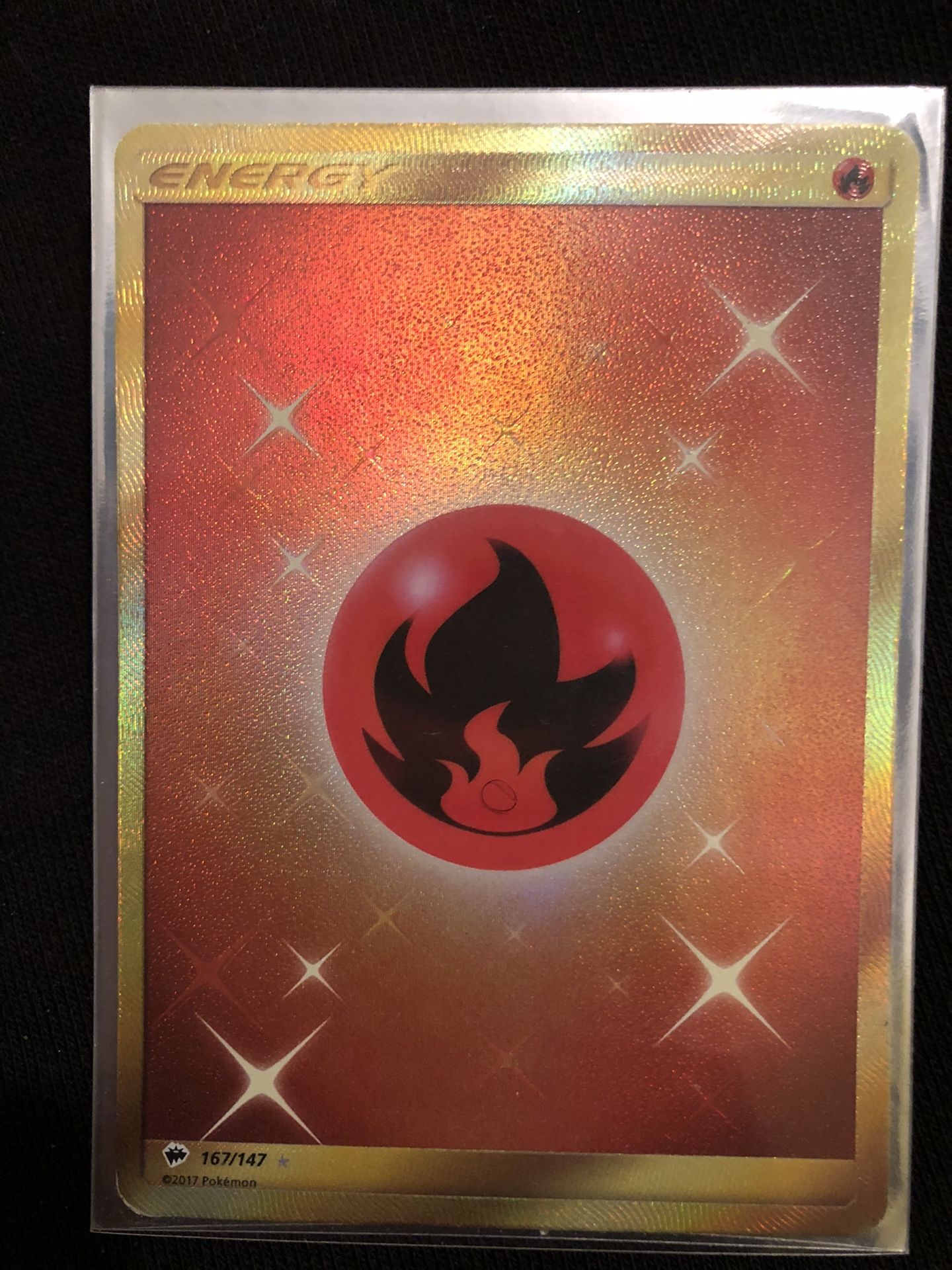 Pokémon Secret Rare Fire energy