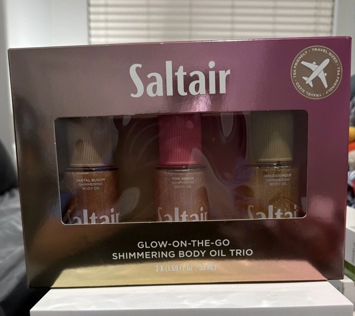 Saltair shimmering body oil trio