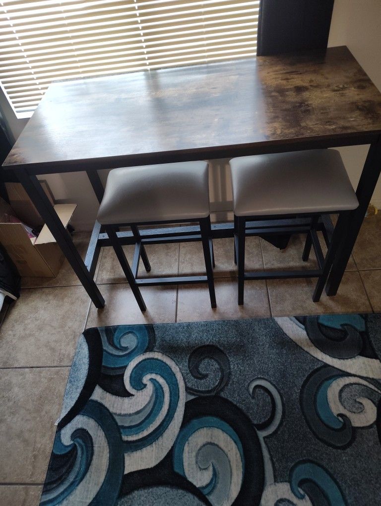 Bar Table With Two Bar Stools Me Gone As Soon As Possible