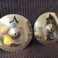 Zildjian A Custom 14 Inch Hi Hat Cymbals 