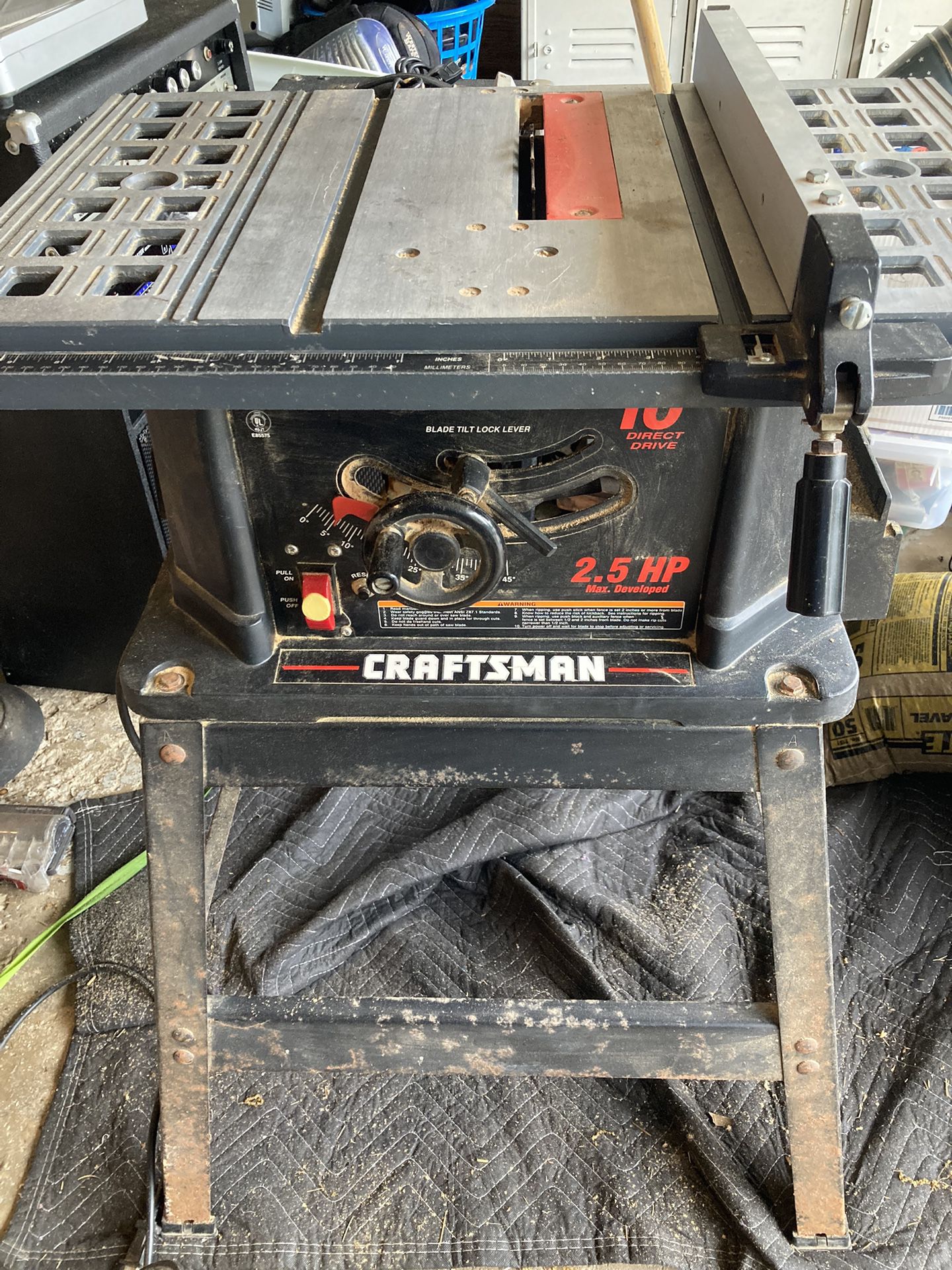 Craftsman 10” Table Saw. 2.5 HP