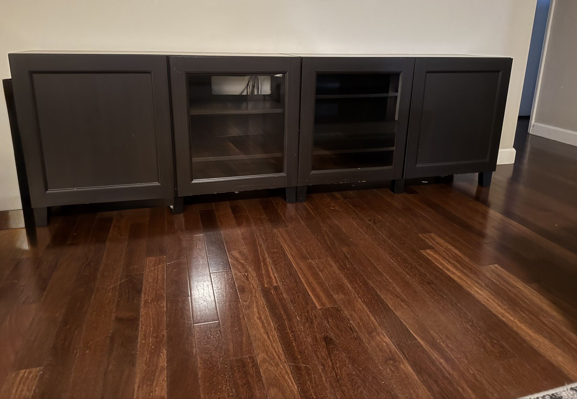 Ikea Brown-Black Media Cabinet