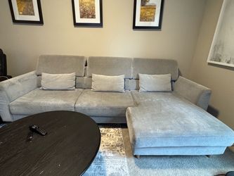 IKEA SLATORP Sofa with Left Chaise – Viarp Beige/Brown/Oak