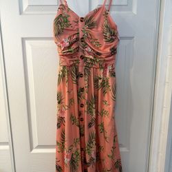 Pink Dress With Flowers