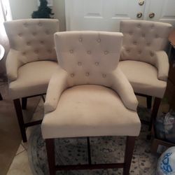3 counter height chairs