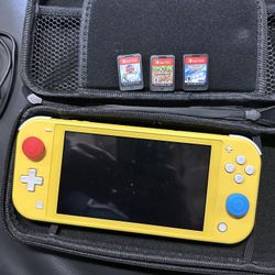 Nintendo Switch Lite With 3 Games And Memory Card 