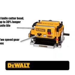 DeWalt 13in 15A Benchtop Planer, New, Financing Available 