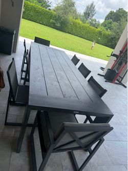 Outdoor dining table