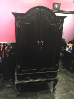 Indonesian Wooden Armoir black