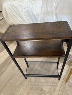 Set of 2 Industrial Nightstands / Side Tables with Outlets & USB