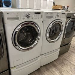 LG washer and dryer set electric with warranty