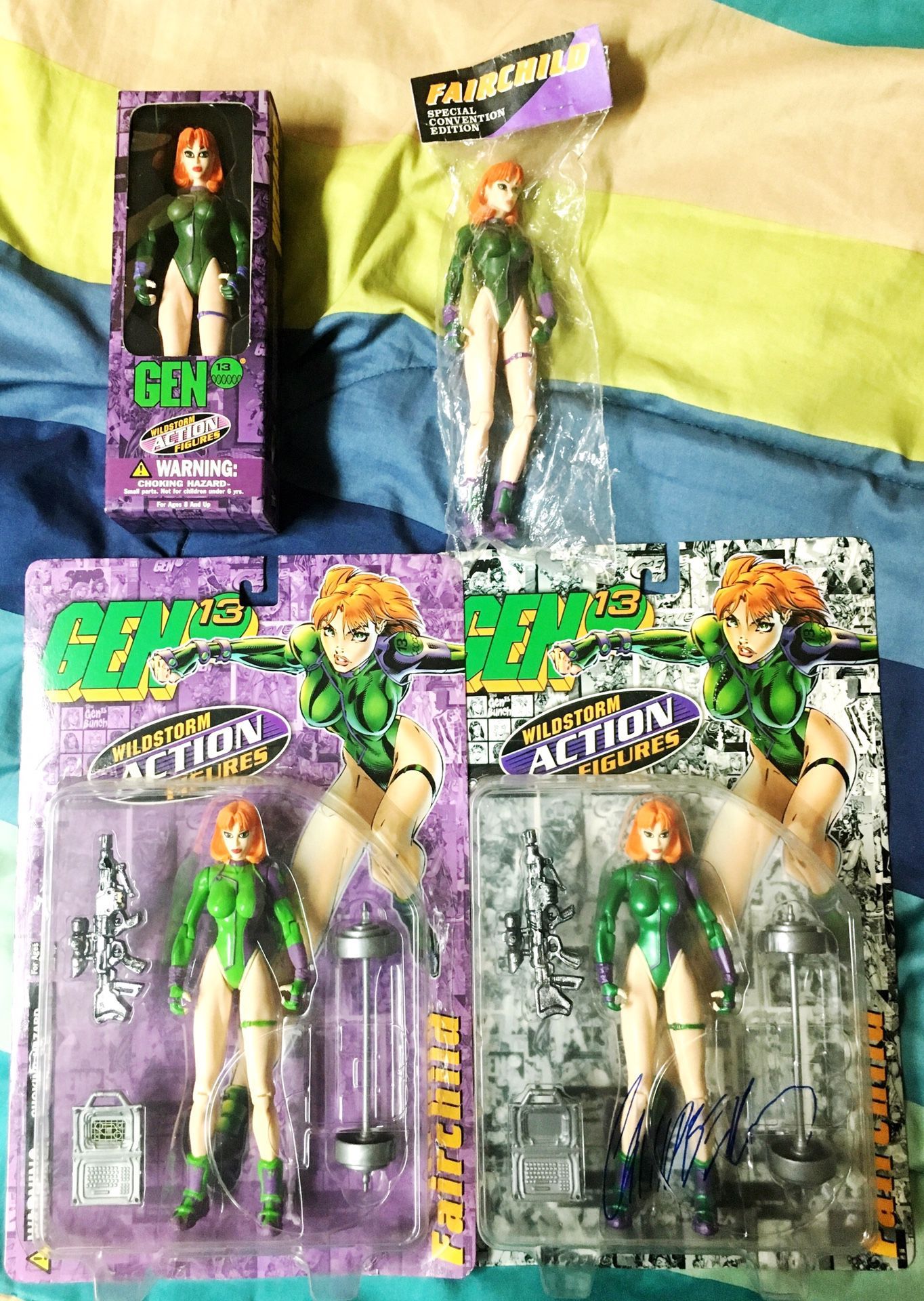 CAITLYN FAIRCHILD 4 Figures (Gen 13, Image Comics, Jim Lee, J . Scott Campbell)