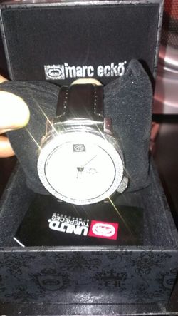 Marc ecko leather band watch