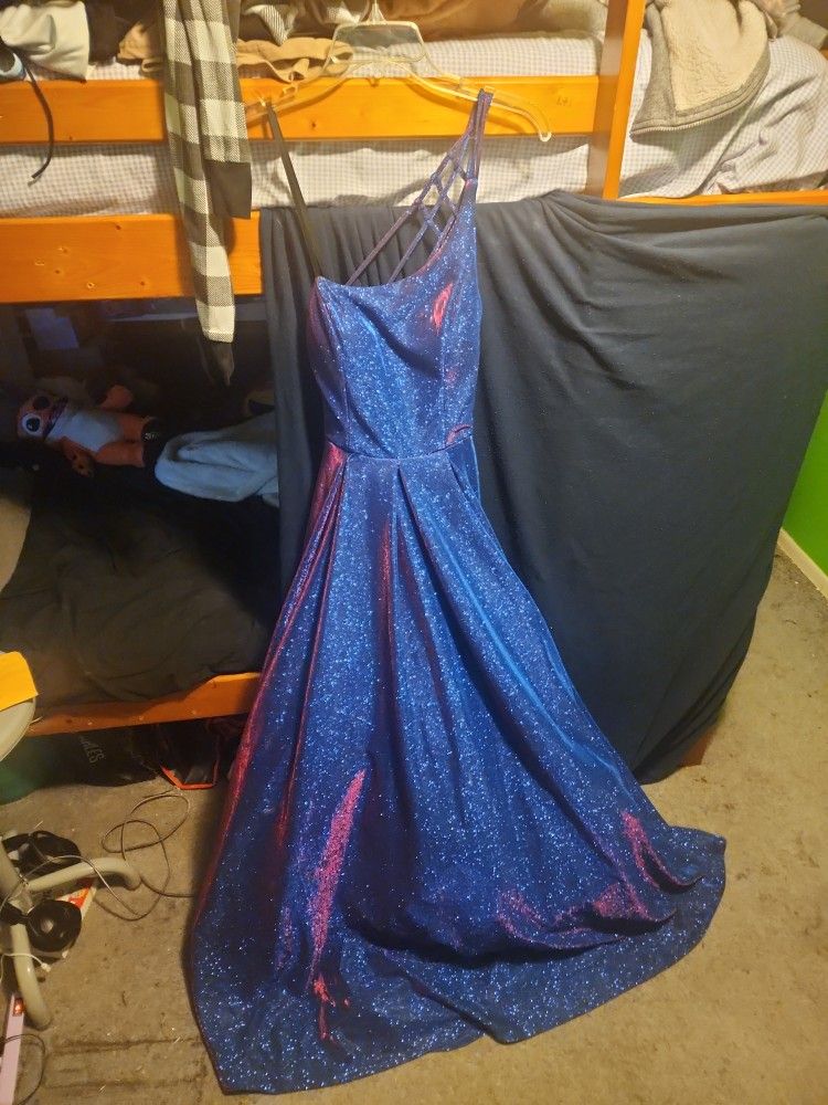 strapless open back dress XL