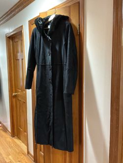 Calvin Klein Faux-shearling Maxi Coat Black Size S