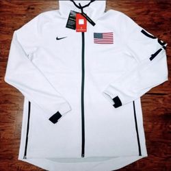Rare Nike Team USA Basketball Full Zip Therma Flex Hoodie Jacket 