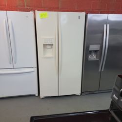 GE Profile Refrigerator Side By Side Of White 36" Used