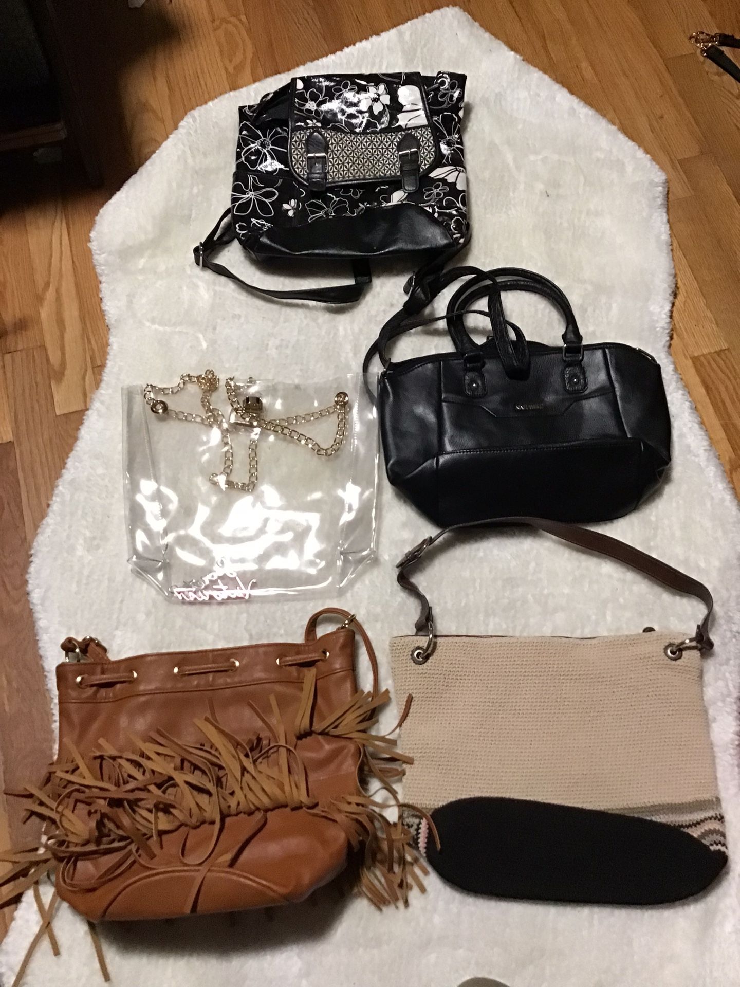 Backpack & 4 Purses For 23