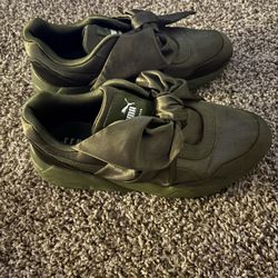 Green sneakers