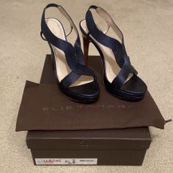 ELIE TAHARI Women's Cleopatra Platform Sandal - Blue Moon