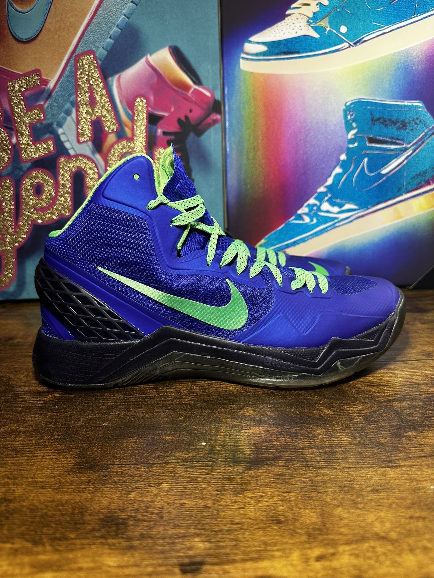 Nike Zoom Hyperdisruptor Hyper Blue/Green Men Basketball 548180