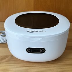 AmazonBasics Ultrasonic Cleaner 750 mL White Round Shape w/ Lighting 110V AC