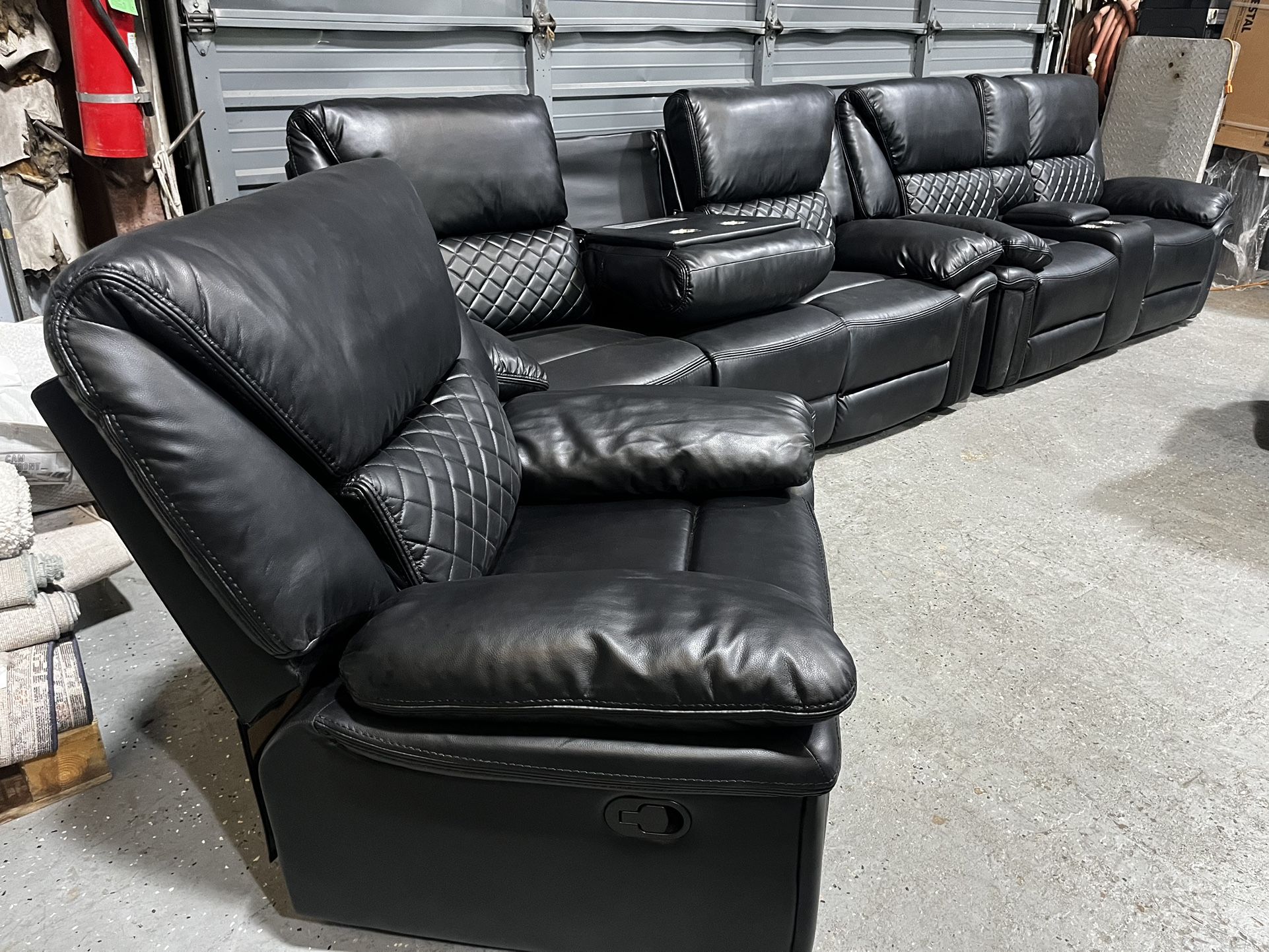 ONLY $1249! 3 Piece Black Reclining Set Clearance Sale