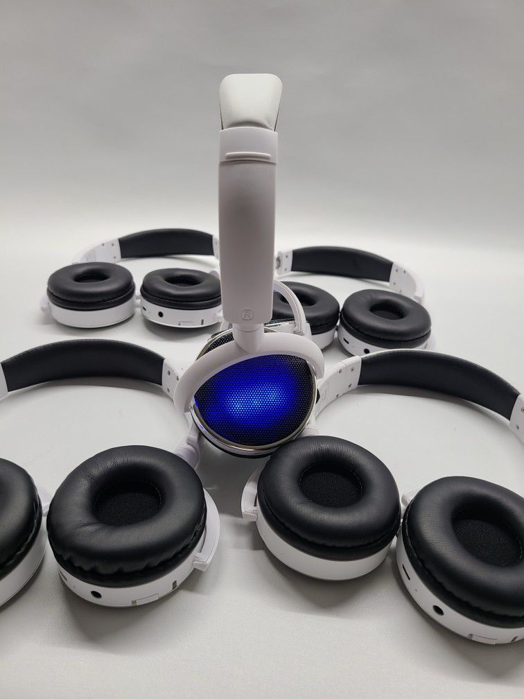 iHip Multicolor Flashing LED Wireless Light-Up Headphones Bluetooth