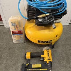 6 Gal.165 PSI Heavy-Duty Electric Pancake Air Compressor.18-Gauge Brad Nailer