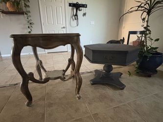 Two Vintage-Style Accent End Tables