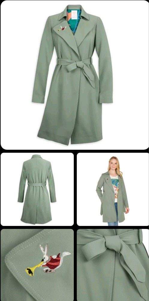 Mary Blair 70th Anniversary Disney's Alice In Wonderland Trenchcoat Size L