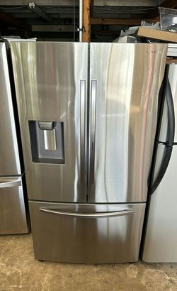 Samsung 3-Door French Door Fridge, Stainless, Excellent Cond.