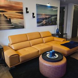 New Right Or Left Chaise Sectional.  Leather Match.  111 X 68 X 29H.  Free Delivery!