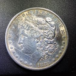 1881.S, MORGAN SILVER DOLLAR 