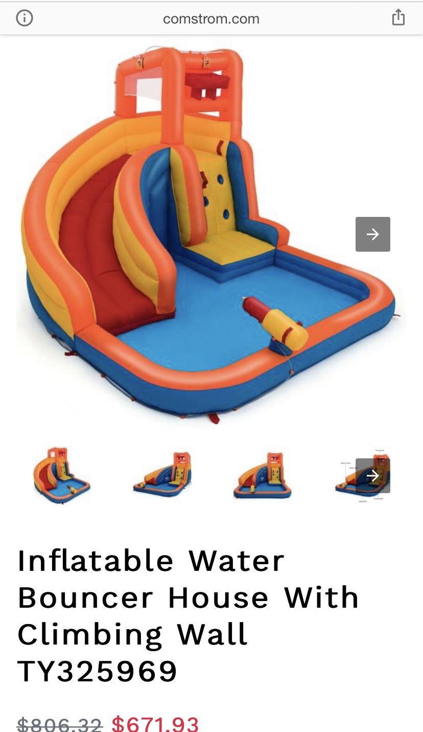 Inflatable Water Bouncer House With Climbing Wall ( price is firm don’t message me for lower offer)