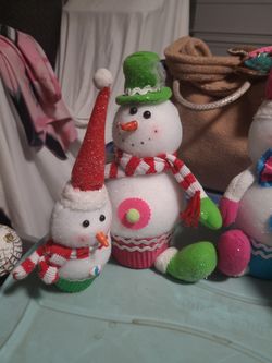 Christmas Snowman  Cupcake Family