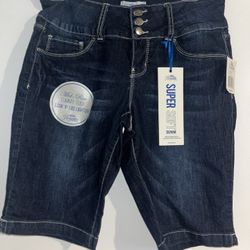 New and Tagged Dark Denim Shorts 