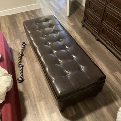 Leather Ottoman 