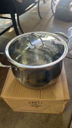Olla de 15 qt de acero inoxidable Tri ply nueva de Princess house