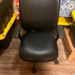 Black Rolling Office Chair $50