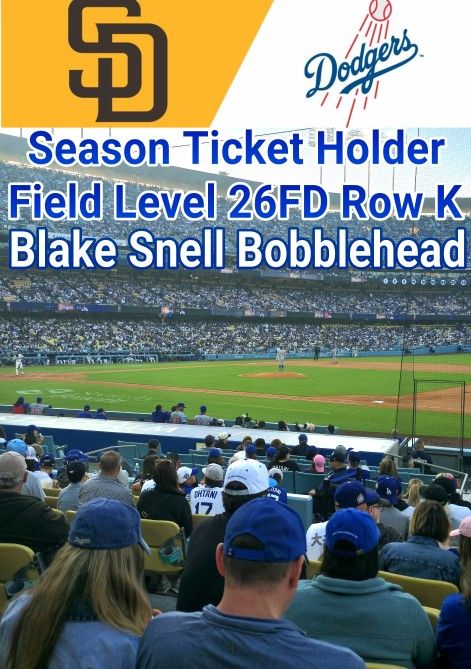 Dodgers vs Padres Tickets