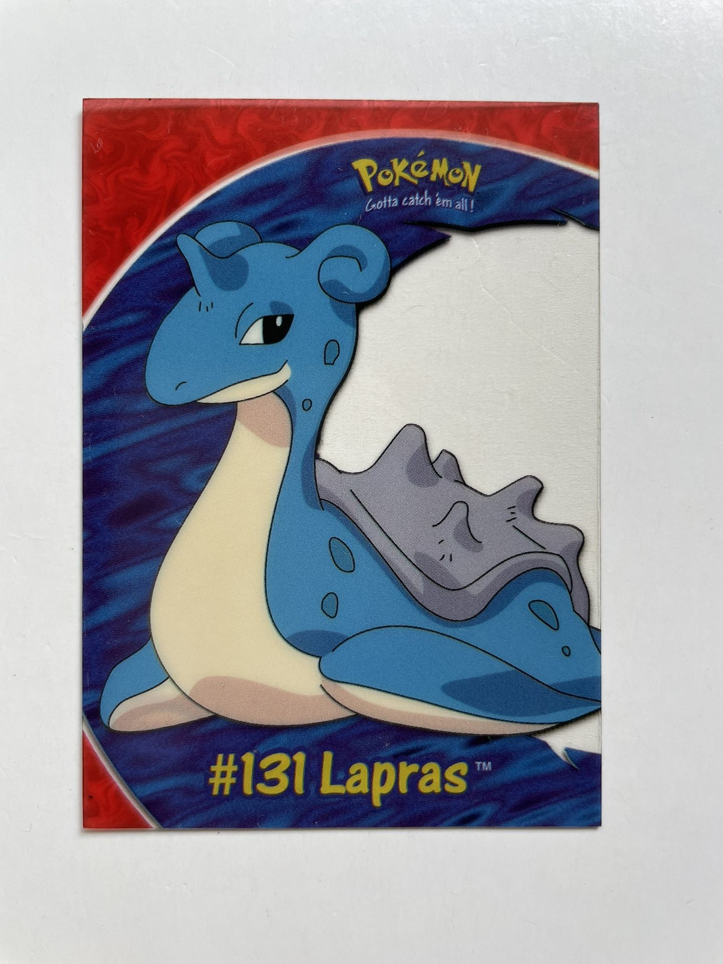 2000 Topps Pokemon Lapras #131 Clear Card PC10 Blue Label