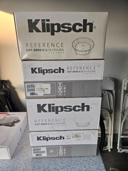 Klipsch Outdoor/Surround in-Ceiling Speaker Soundbar Home Speaker, Set of 4, White (CDT-5800-C II)