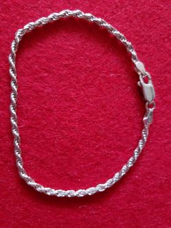 Sterling silver Italian stamped bracelet 925