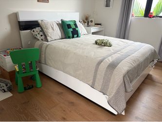 Modani queen bed and nightstand with free tv