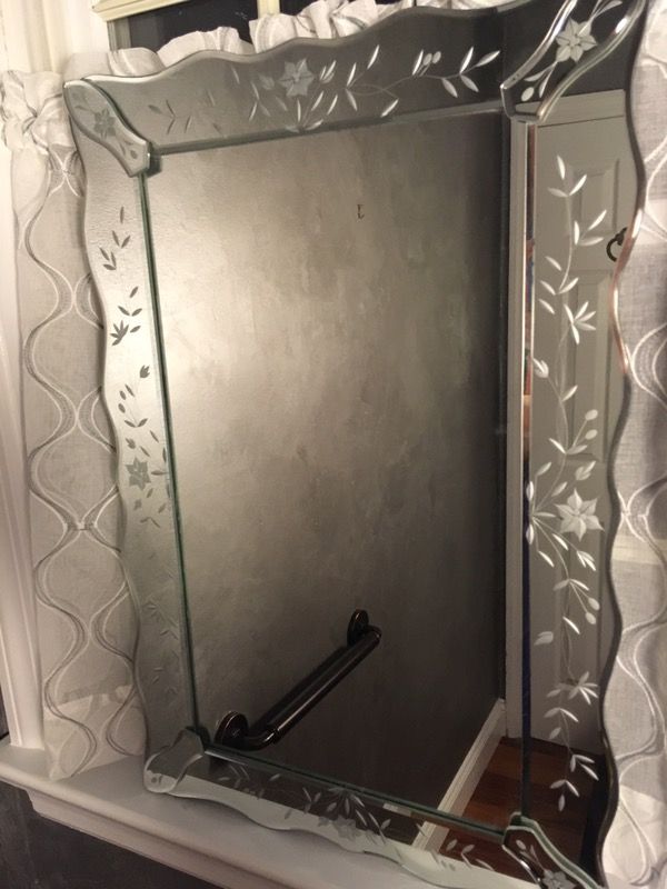 Ikea Mirror NESSANE Discontinued vintage floral design
