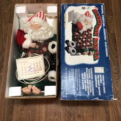 Vintage Telco Sleeping Santa Animated Snoring Whistling 1992 Motion-ettes
